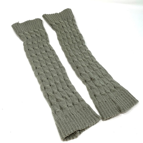 Ladies Leg Warmers Knee High Knit Crochet - Picture 3 of 5